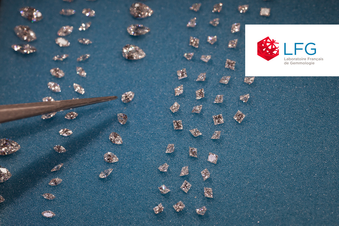 Identité visuelle du LFG pour Laboratoire Français de Gemmologie