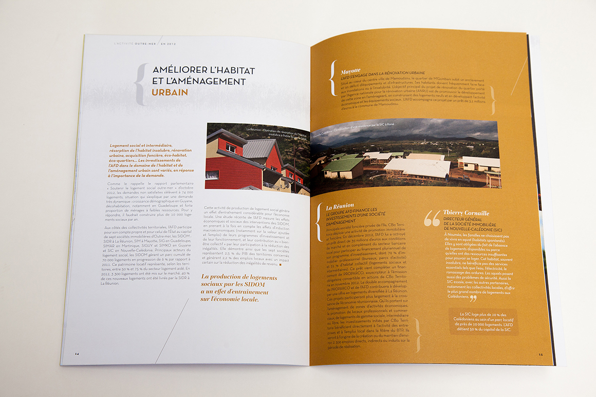 AFD - Publications institutionnelles 2012 pour Agence Française de Développement