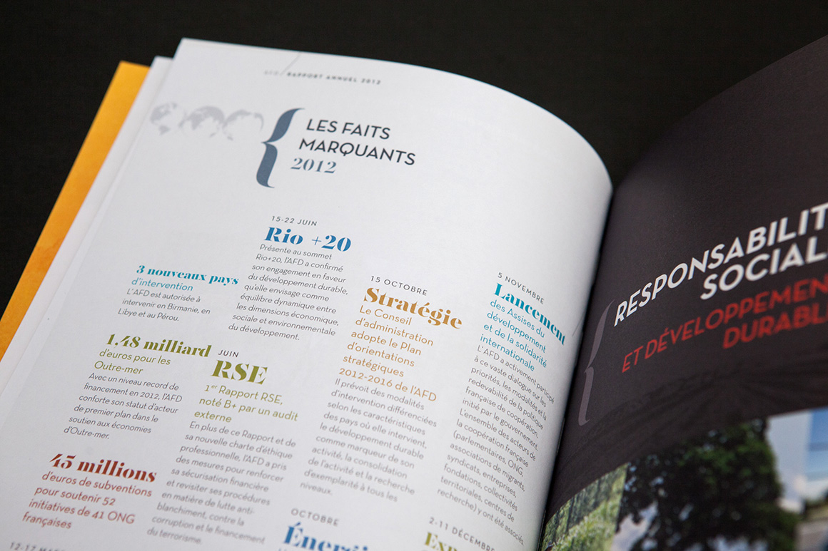 AFD - Publications institutionnelles 2012 pour Agence Française de Développement