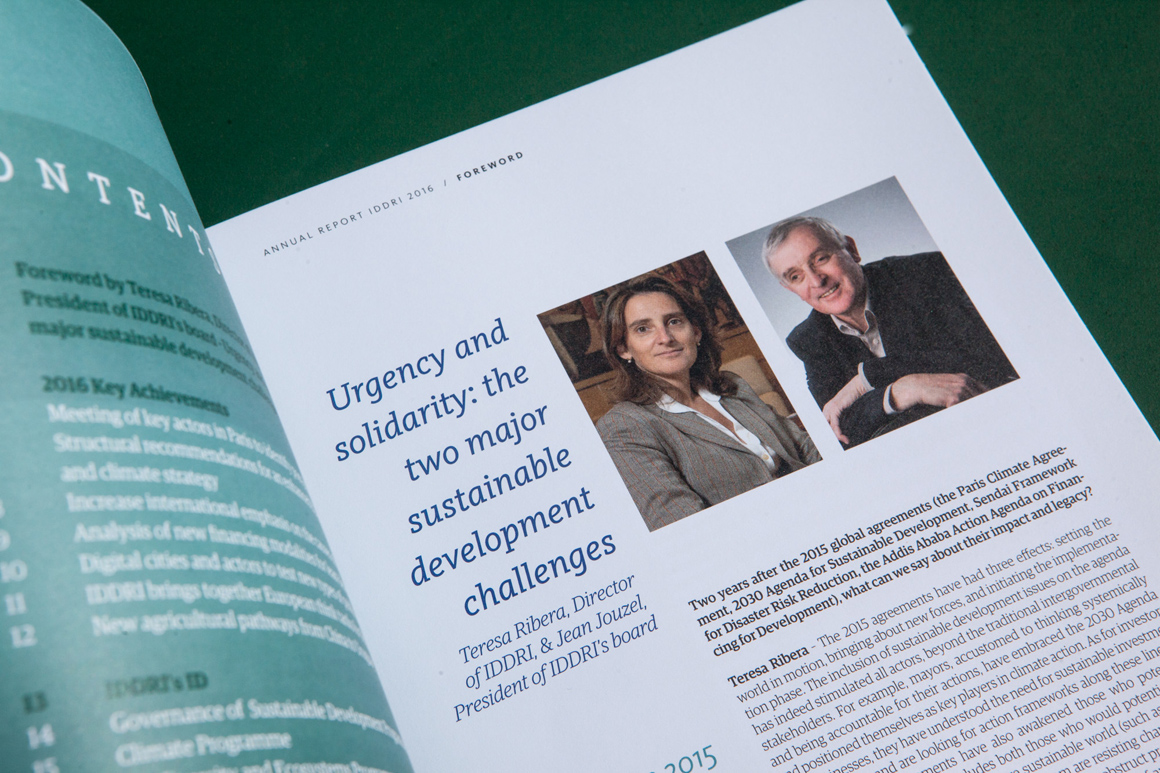 Rapport d’activités de l’IDDRI 2016 pour IDDRI - INSTITUT DU DÉVELOPPEMENT DURABLE ET DES RELATIONS INTERNATIONALES