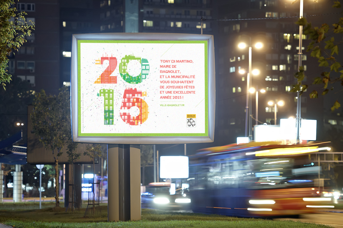 Bagnolet – Affiche vœux 2015 pour Ville de Bagnolet