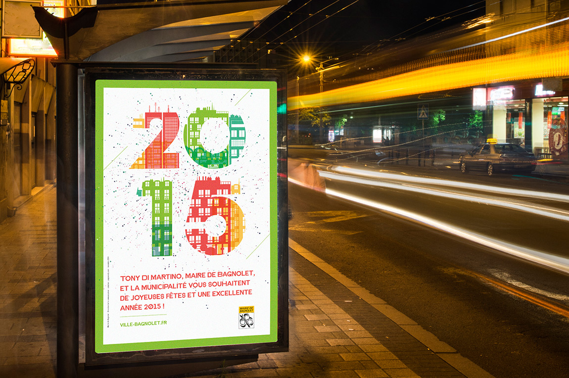 Bagnolet – Affiche vœux 2015 pour Ville de Bagnolet