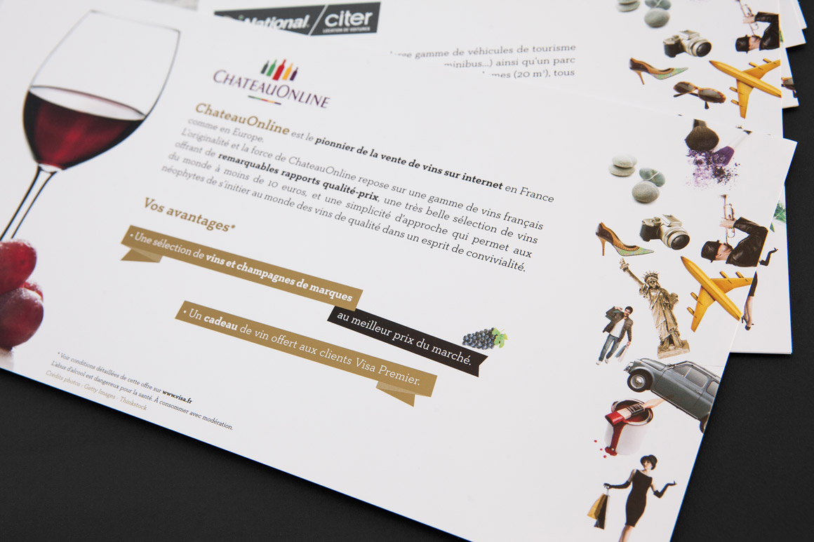 Publications promotionnelles Visa Premier pour Visa