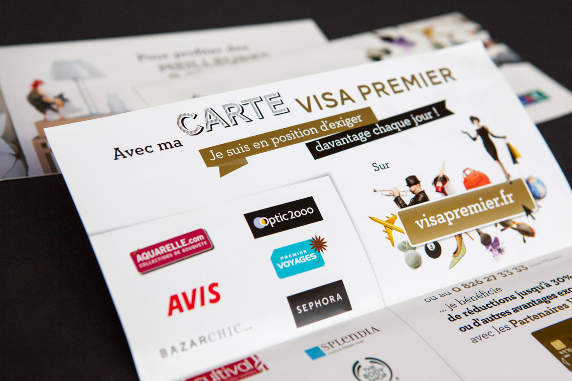 Publications promotionnelles Visa Premier pour Visa
